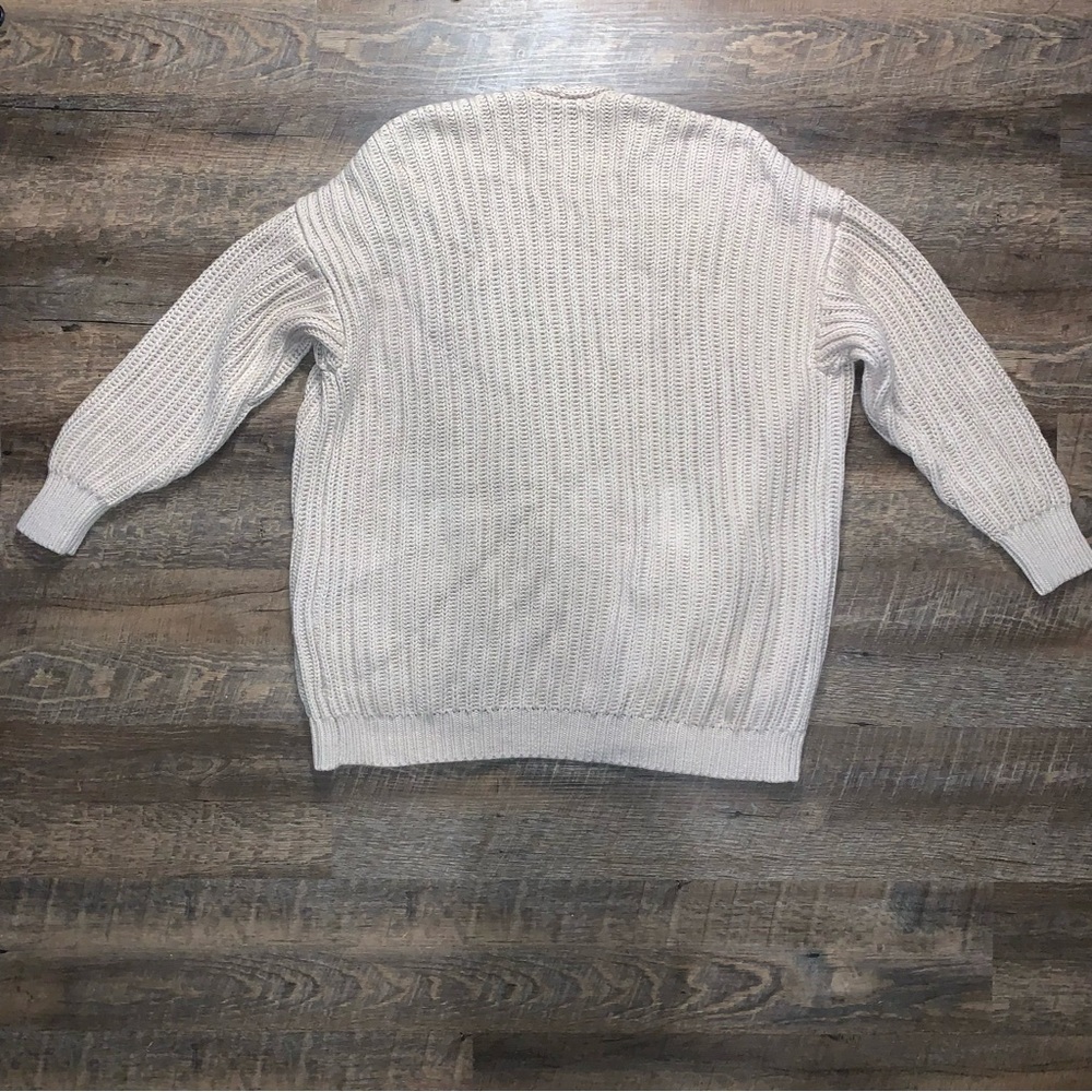 Abercrombie & Fitch Sweater Cardigan with Pockets Khaki/ Brown Size XL - Picture 9 of 9